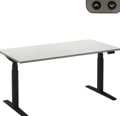 Ceha Adjust 2 Plus Elektrisch hoogteverstelbaar Zit-sta-bureau Rechthoekig Wit T-Voet 1,800 (B) x 800 (D) x 1,300 (H) mm Melamine, metaal