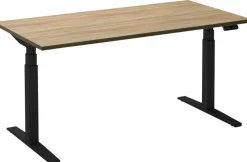 Ceha Adjust 2 Plus Elektrisch hoogteverstelbaar Zit-sta-bureau Rechthoekig Eiken T-Voet 1,200 (B) x 800 (D) x 1,300 (H) mm Melamine, metaal