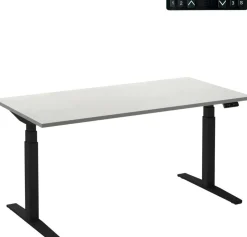 Ceha Adjust 2 Plus Elektrisch hoogteverstelbaar Zit-sta-bureau Rechthoekig Wit T-Voet 2,000 (B) x 800 (D) x 1,300 (H) mm Melamine, metaal