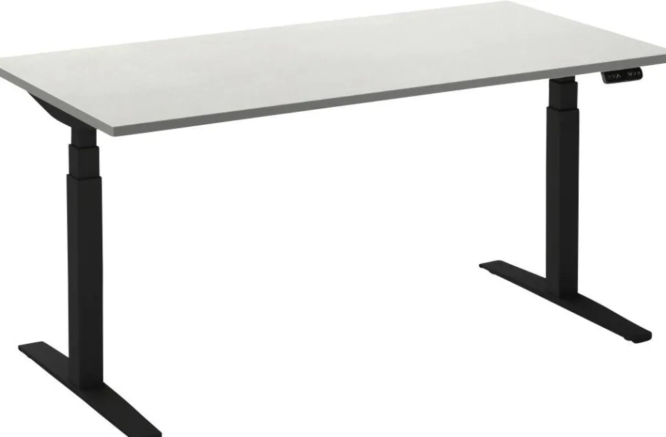 Ceha Adjust 2 Plus Elektrisch hoogteverstelbaar Zit-sta-bureau Rechthoekig Wit T-Voet 2,000 (B) x 800 (D) x 1,300 (H) mm Melamine, metaal