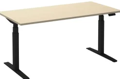 Ceha Adjust 2 Plus Elektrisch hoogteverstelbaar Zit-sta-bureau Rechthoekig Ahorn T-Voet 1,200 (B) x 800 (D) x 1,300 (H) mm Melamine, metaal