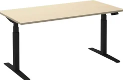 Ceha Adjust 2 Plus Elektrisch hoogteverstelbaar Zit-sta-bureau Rechthoekig Ahorn T-Voet 1,200 (B) x 800 (D) x 1,300 (H) mm Melamine, metaal