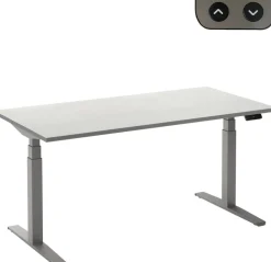 Ceha Adjust 2 Plus Elektrisch hoogteverstelbaar Zit-sta-bureau Rechthoekig Wit T-Voet 1,200 (B) x 800 (D) x 1,300 (H) mm Melamine, metaal