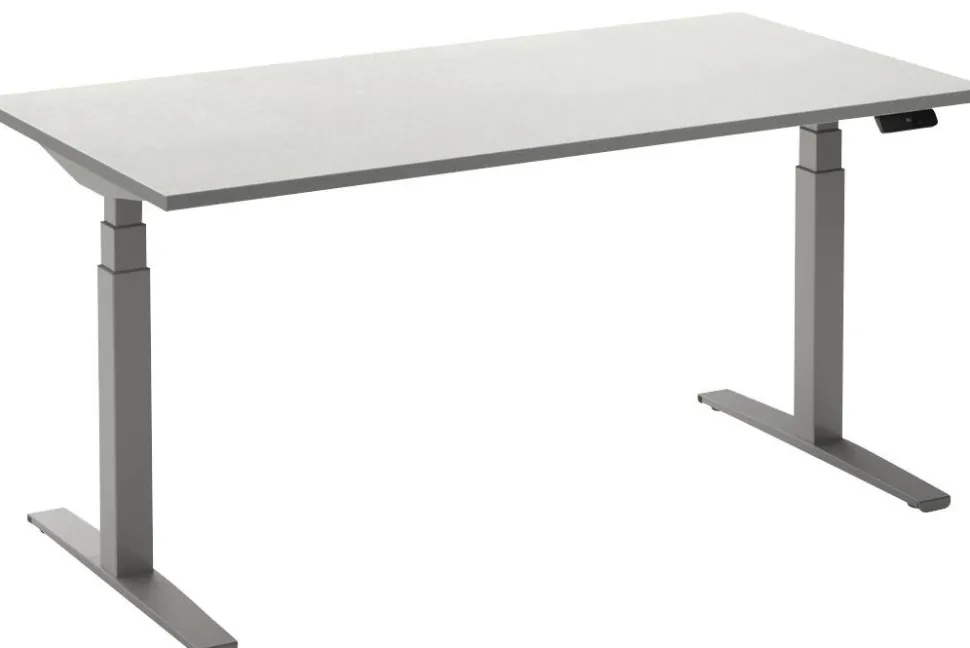 Ceha Adjust 2 Plus Elektrisch hoogteverstelbaar Zit-sta-bureau Rechthoekig Wit T-Voet 1,200 (B) x 800 (D) x 1,300 (H) mm Melamine, metaal