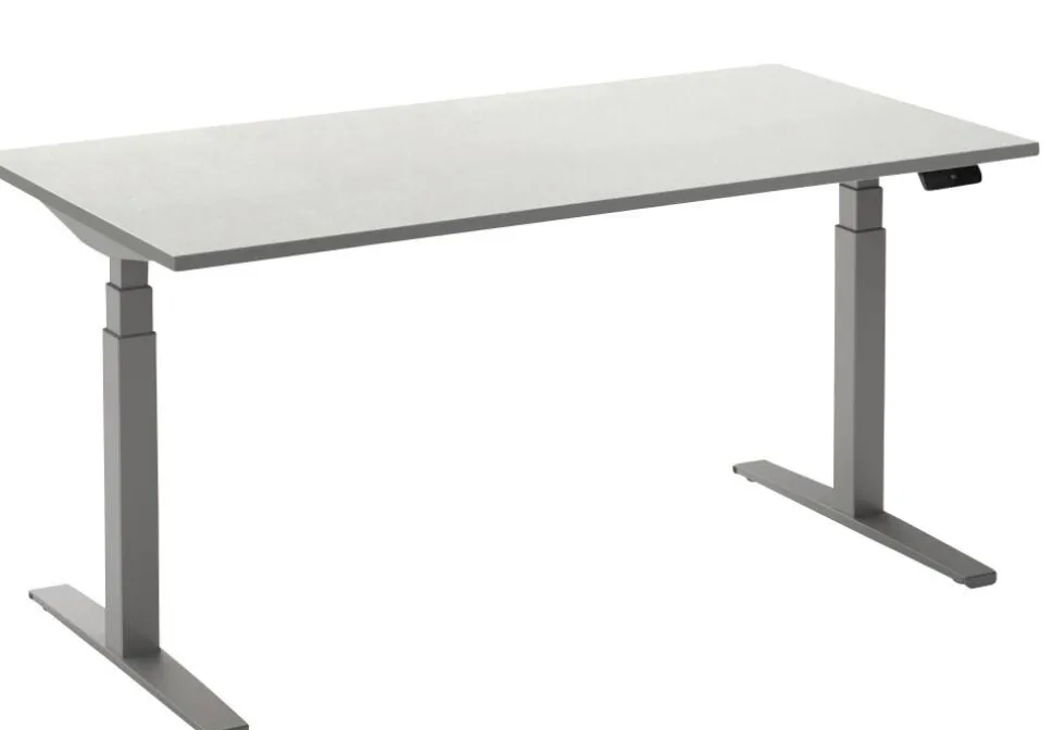 Ceha Adjust 2 Plus Elektrisch hoogteverstelbaar Zit-sta-bureau Rechthoekig Wit T-Voet 1,800 (B) x 800 (D) x 1,300 (H) mm Melamine, metaal