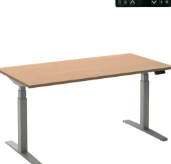 Ceha Adjust 2 Plus Elektrisch hoogteverstelbaar Zit-sta-bureau Rechthoekig Beuken T-Voet 2,000 (B) x 800 (D) x 1,300 (H) mm Melamine, metaal