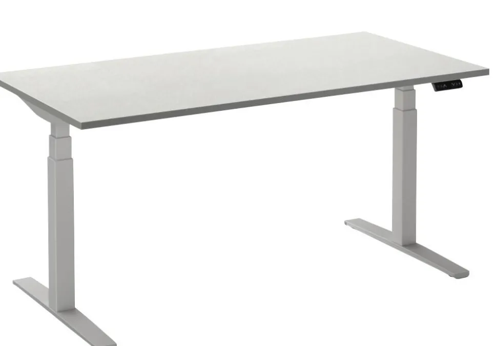 Ceha Adjust 2 Plus Elektrisch hoogteverstelbaar Zit-sta-bureau Rechthoekig Wit T-Voet 2,000 (B) x 800 (D) x 1,300 (H) mm Melamine, metaal
