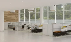 Ceha Adjust 2 Plus Elektrisch hoogteverstelbaar Zit-sta-bureau Rechthoekig Wit Eiken T-Voet 1,200 (B) x 800 (D) x 1,300 (H) mm Melamine, metaal