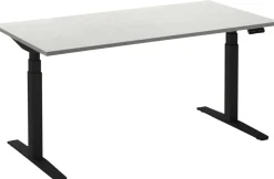 Ceha Adjust 2 Plus Elektrisch hoogteverstelbaar Zit-sta-bureau Rechthoekig Wit T-Voet 1,600 (B) x 800 (D) x 1,300 (H) mm Melamine, metaal