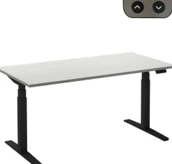 Ceha Adjust 2 Plus Elektrisch hoogteverstelbaar Zit-sta-bureau Rechthoekig Wit T-Voet 1,200 (B) x 800 (D) x 1,300 (H) mm Melamine, metaal