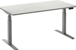 Ceha Adjust 2 Plus Elektrisch hoogteverstelbaar Zit-sta-bureau Rechthoekig Wit T-Voet 1,200 (B) x 800 (D) x 1,300 (H) mm Melamine, metaal