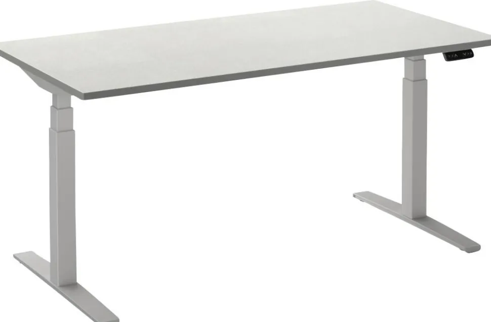 Ceha Adjust 2 Plus Elektrisch hoogteverstelbaar Zit-sta-bureau Rechthoekig Wit T-Voet 1,800 (B) x 900 (D) x 1,300 (H) mm Melamine, metaal