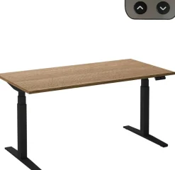 Ceha Adjust 2 Plus Elektrisch hoogteverstelbaar Zit-sta-bureau Rechthoekig Tabak Eiken T-Voet 2,000 (B) x 800 (D) x 1,300 (H) mm Melamine, metaal