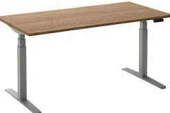 Ceha Adjust 2 Plus Elektrisch hoogteverstelbaar Zit-sta-bureau Rechthoekig Tabak Eiken T-Voet 1,600 (B) x 800 (D) x 1,300 (H) mm Melamine, metaal