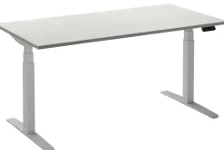 Ceha Adjust 2 Plus Elektrisch hoogteverstelbaar Zit-sta-bureau Rechthoekig Wit T-Voet 1,400 (B) x 800 (D) x 1,300 (H) mm Melamine, metaal