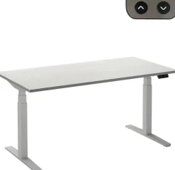 Ceha Adjust 2 Plus Elektrisch hoogteverstelbaar Zit-sta-bureau Rechthoekig Wit T-Voet 1,400 (B) x 800 (D) x 1,300 (H) mm Melamine, metaal