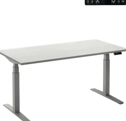 Ceha Adjust 2 Plus Elektrisch hoogteverstelbaar Zit-sta-bureau Rechthoekig Eiken T-Voet 1,800 (B) x 800 (D) x 1,300 (H) mm Melamine, metaal