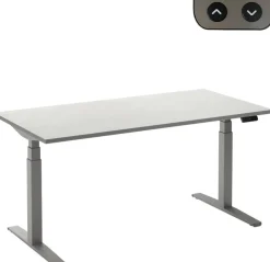 Ceha Adjust 2 Plus Elektrisch hoogteverstelbaar Zit-sta-bureau Rechthoekig Wit T-Voet 1,400 (B) x 800 (D) x 1,300 (H) mm Melamine, metaal