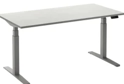 Ceha Adjust 2 Plus Elektrisch hoogteverstelbaar Zit-sta-bureau Rechthoekig Wit T-Voet 1,400 (B) x 800 (D) x 1,300 (H) mm Melamine, metaal
