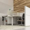 Ceha Adjust 2 Plus Elektrisch hoogteverstelbaar Zit-sta-bureau Rechthoekig Wit Eiken T-Voet 1,200 (B) x 800 (D) x 1,300 (H) mm Melamine, metaal