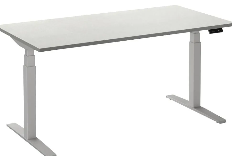 Ceha Adjust 2 Plus Elektrisch hoogteverstelbaar Zit-sta-bureau Rechthoekig Wit T-Voet 1,800 (B) x 900 (D) x 1,300 (H) mm Melamine, metaal