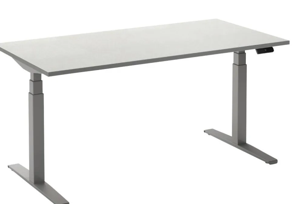 Ceha Adjust 2 Plus Elektrisch hoogteverstelbaar Zit-sta-bureau Rechthoekig Wit T-Voet 1,800 (B) x 900 (D) x 1,300 (H) mm Melamine, metaal