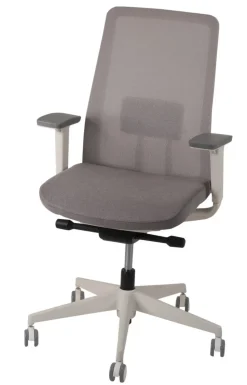 Ceha Bureaustoel RENO K10B (BK) Stof Wit