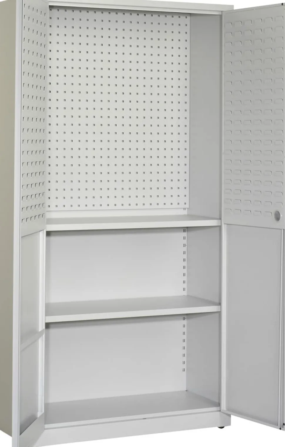 Ceha Draaideurkast Metaal 4 Planken Afsluitbaar 1.000 x 450 x 1.950 mm Wit