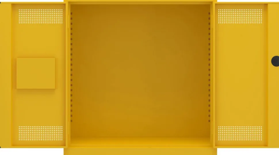 Ceha RAL1003 Kast Staal 1 Plank Afsluitbaar 450 mm x 1.060 mm Geel