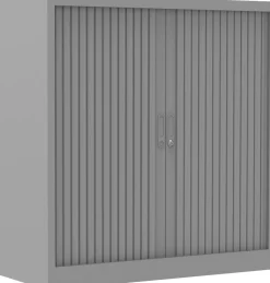 Ceha Roldeurkast Metaal 2 Planken Afsluitbaar 1.000 x 450 x 1.050 mm Zilver