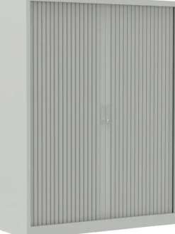 Ceha Roldeurkast Metaal 4 Planken Afsluitbaar 1.200 x 450 x 1.600 mm Grijs