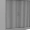Ceha Roldeurkast Metaal 2 Planken Afsluitbaar 1.200 x 450 x 1.050 mm Zilver
