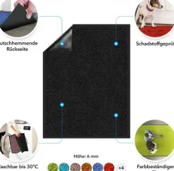 Color Your Life droogloopmat Rhine Polyamide Blauw 2000 x 1350 mm
