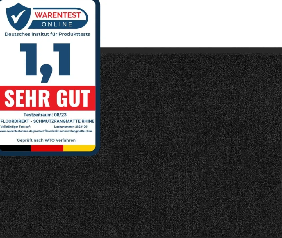 Color Your Life Schoonloop Mat Rhine Zwart 900 x 1200 mm