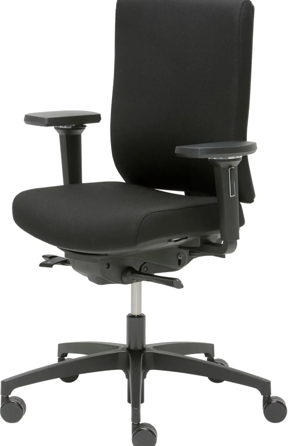 Dauphin Draaistoel Synchroonmechanisme stof 4D-armleuning verstelbare zithoogte: 410 mm - 550 mm Zwart 125 kg AJ 4845_L_NPR NL5