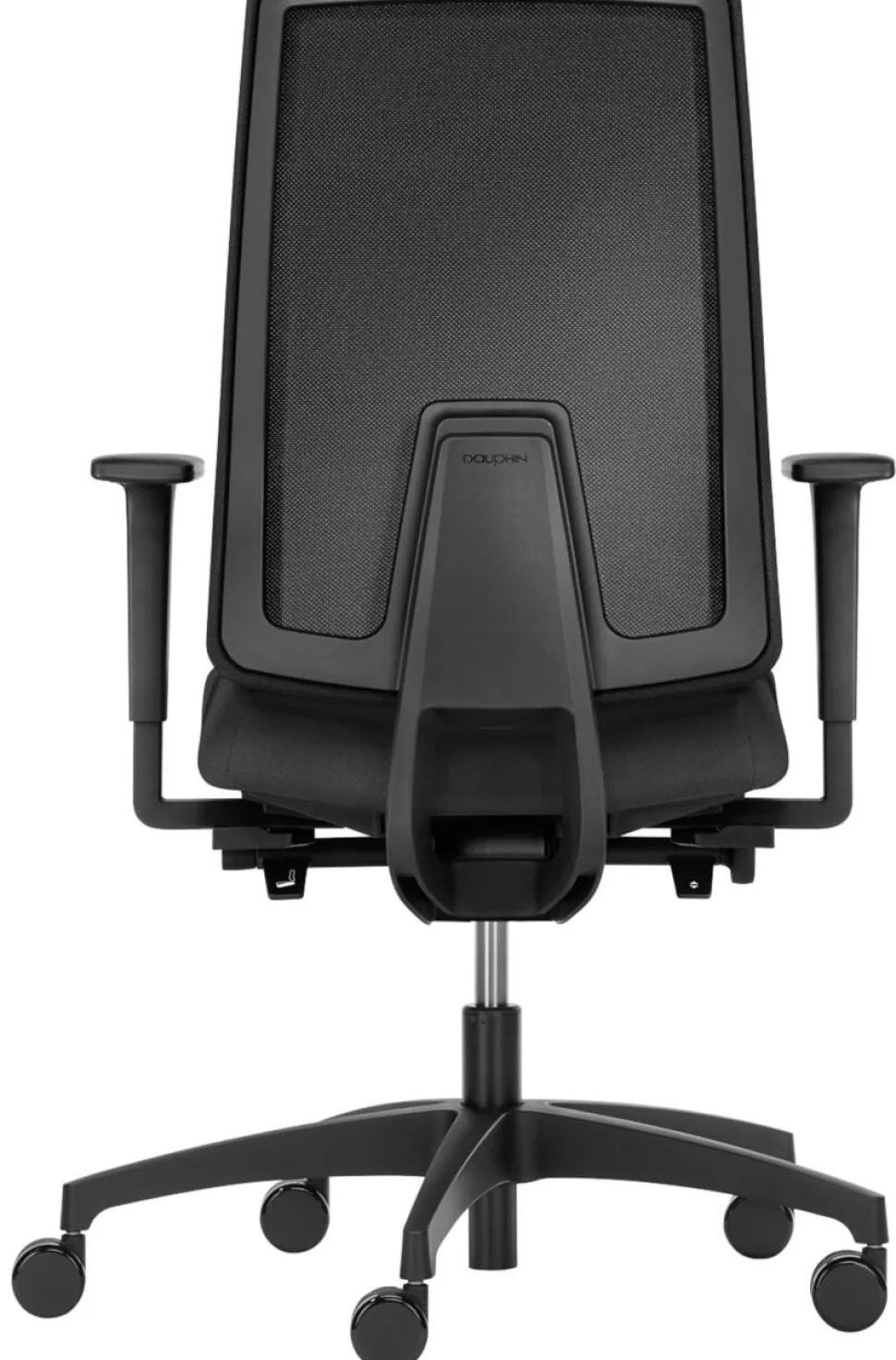 Dauphin Indeed Bureaustoel Synchroonmechanisme Stof, Mesh 2D armleuning Zwart 150 kg ID 7056_SLP 720 x 720 mm