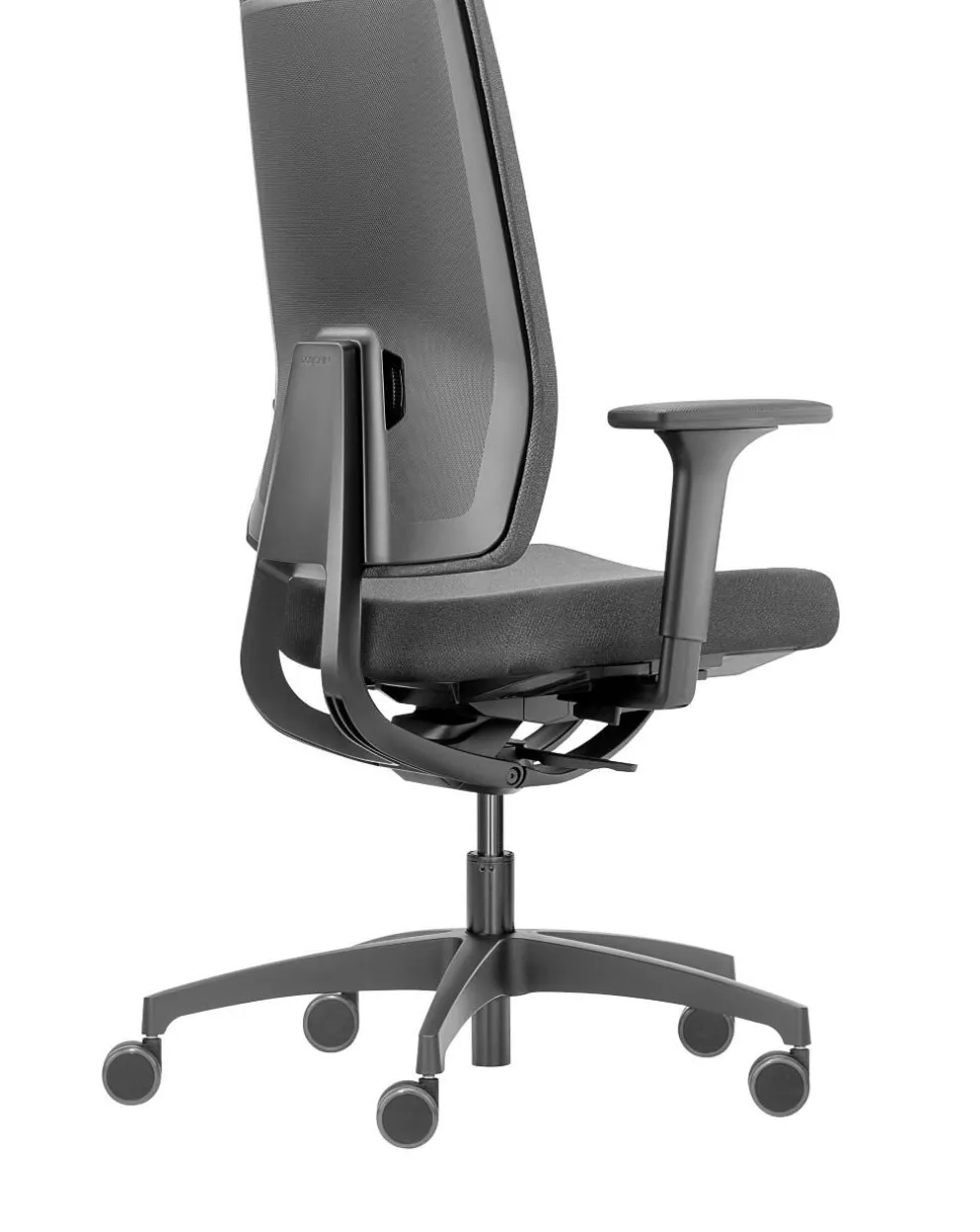 Dauphin Indeed Bureaustoel Synchro Tilt 2D Armleuning Zwart 150 kg ID 7046_SLP 720 x 720 mm