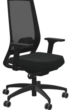 Dauphin Sequel Bureaustoel Synchroonmechanisme Mesh 2D armleuning Zwart 150 kg 720 x 720 x 1.160 mm