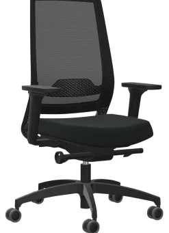 Dauphin Sequel Bureaustoel Synchroonmechanisme Mesh 2D armleuning Zwart 150 kg 720 x 720 x 1.160 mm