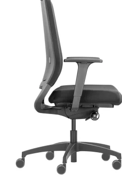 Dauphin Sequel Bureaustoel Synchroonmechanisme Stof 4D armleuning Zwart 120 kg 720 x 720 x 1,160 mm