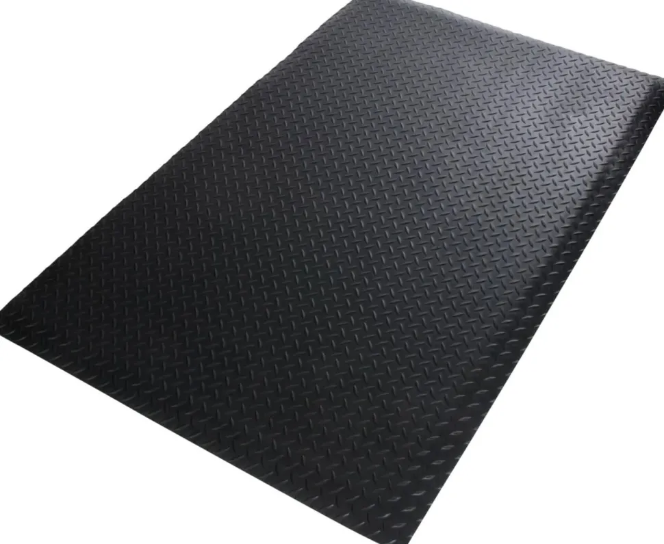 etm Anti-vermoeidheidsmat Heavy Duty PVC, vinyl Diamant Zwart 900 x 3050 mm