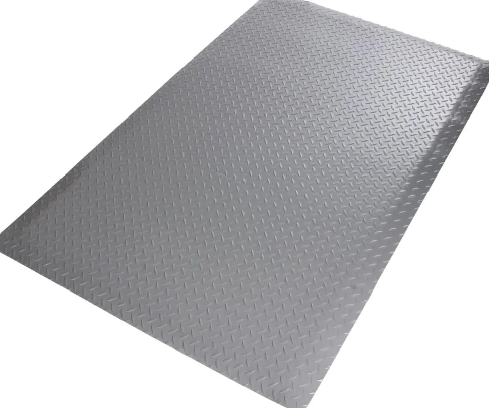 etm Antivermoeidheidsmat Heavy Duty Diamond PVC, vinyl Grijs 900 x 1500 mm