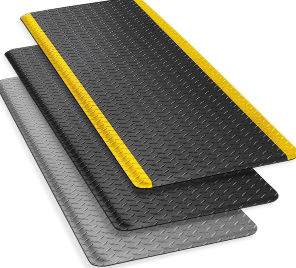 etm Dyna-Protect Diamant Antivermoeidheidsmat PVC (Polyvinylchloride) Zwart 90 x 60 cm