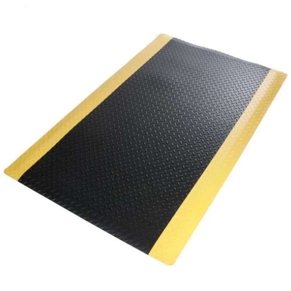 etm Heavy Duty Diamond Antivermoeidheidsmat PVC (Polyvinylchloride), Vinyl Grijs 90 x 305 cm