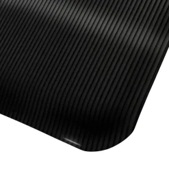 etm Heavy Duty Ripp Mat PVC (Polyvinylchloride), Vinyl Zwart 90 x 305 cm