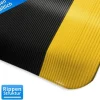 etm Heavy Duty Ripp Mat PVC (Polyvinylchloride), Vinyl Geel, zwart 90 x 305 cm