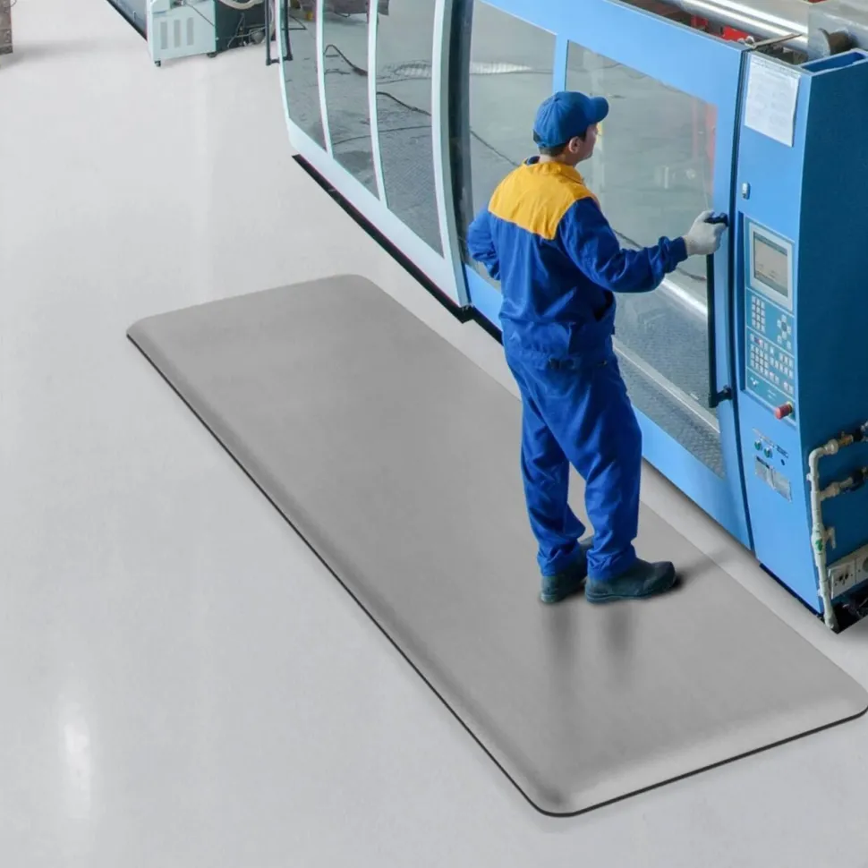 etm Heavy Duty Soft-Kicks Antivermoeidheidsmat PVC (Polyvinylchloride), Vinyl Grijs 60 x 90 cm
