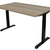 euroseats Bureau Rechthoekig Naturel Eiken T-Voet 1.400 (B) x 800 (D) x 865 (H) mm Metaal