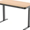 euroseats Bureau Zit-sta-bureau Rechthoekig Eiken C-Voet 1 Lade 1.202 (B) x 602 (D) x 1.210 (H) mm Metaal