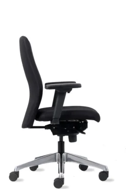 euroseats Bureaustoel Stof Zwart 495 x 1100 mm
